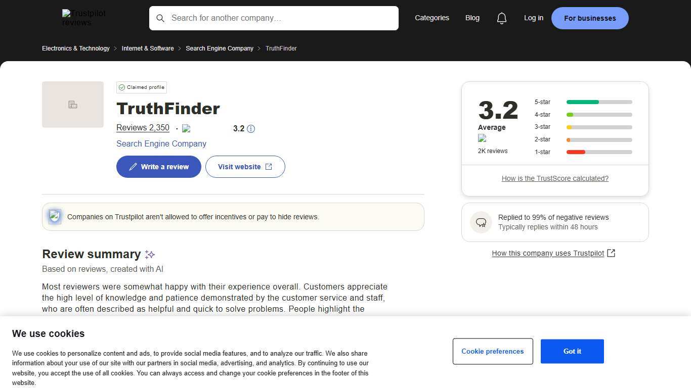 TruthFinder Reviews Read Customer Service Reviews of truthfinder.com 6 of 116